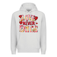 Dove Grey Love never fails Premium Hoodie - FaDigitalArtStudio