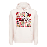 Pale Pink Love never fails Premium Hoodie - FaDigitalArtStudio