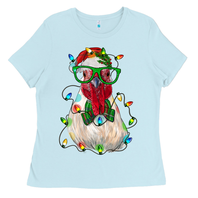 Christmas Rooster Ladies Tee by RanaPortraitStore | Teevron