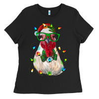 Black christmas rooster Ladies Tee - RanaPortraitStore