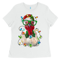 White christmas rooster Ladies Tee - RanaPortraitStore