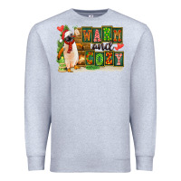 Heather Grey Warm And Cozy Penguin Premium Sweatshirt - FaDigitalArtStudio