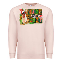 Pale Pink Warm And Cozy Penguin Premium Sweatshirt - FaDigitalArtStudio
