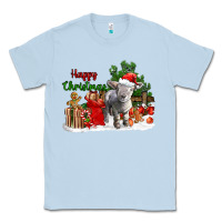 Dusty Blue happy christmas southdown baby sheep Classic Tee - LillyAllenDesigns