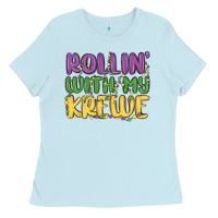 Baby Blue rollin with my krewe Ladies Tee - MaliasSmallBusiness