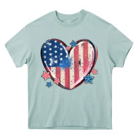 Arona usa heart Heavy Core Tee - MaliasSmallBusiness
