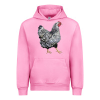 Fuchsia Pink wyandotte chicken Urban Hoodie - LillyAllenDesigns