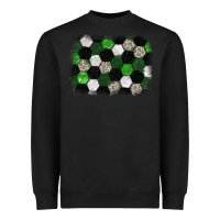 Black Soccer leopard glitter background Heavyweight Sweatshirt - HowdyJamesFarm