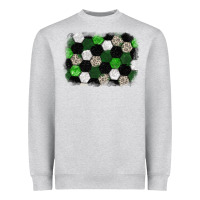 Soccer Leopard Glitter Background Heavyweight Sweatshirt | Teevron