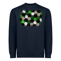 Navy Soccer leopard glitter background Heavyweight Sweatshirt - HowdyJamesFarm