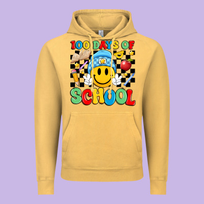 100 Days Of School Vintage Hoodie Designed By Artiststas