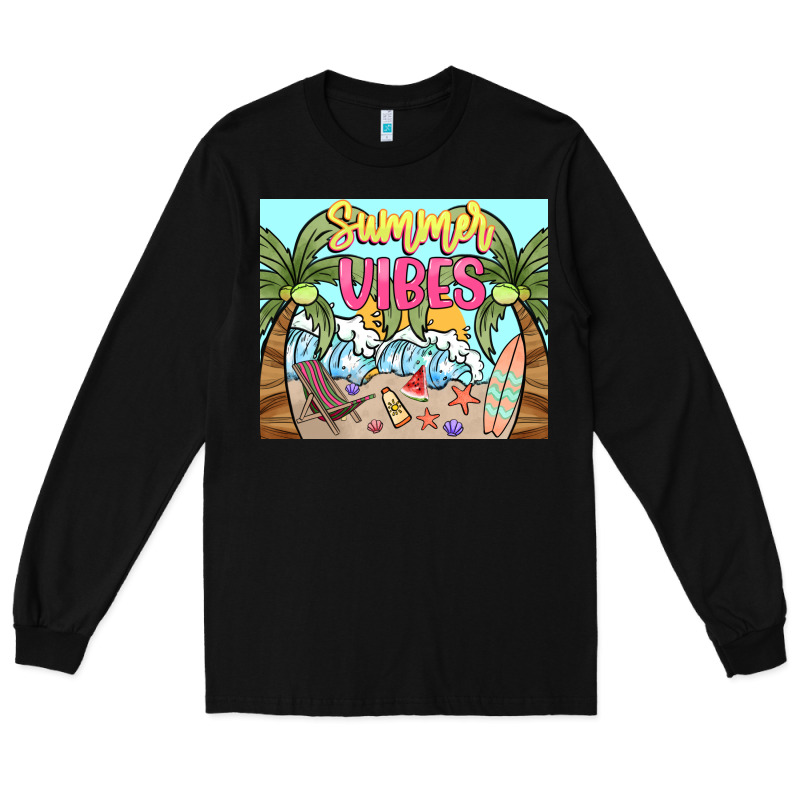 Summer Vibes Long Sleeve Tee by NancyCooperArtShop | Teevron