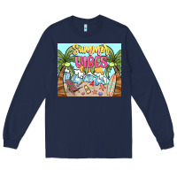 Navy summer vibes Long Sleeve Tee - NancyCooperArtShop