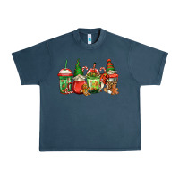 Midnight Navy christmas gnomes coffee Urban Heavy Tee - Jasminsmagicworld