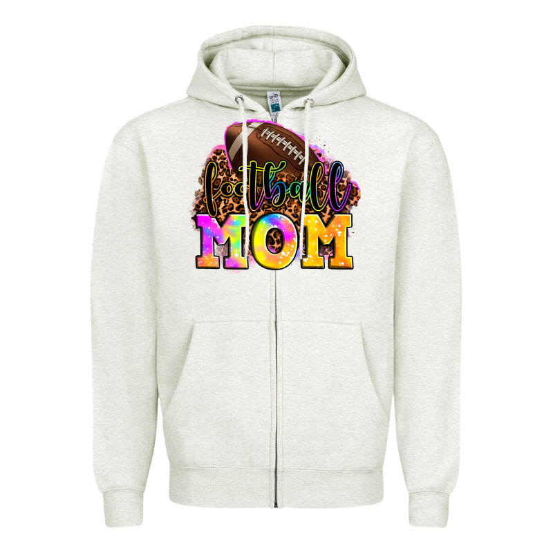 Football Mom Zipper Hoodie by OliviaCreatesArt | Teevron