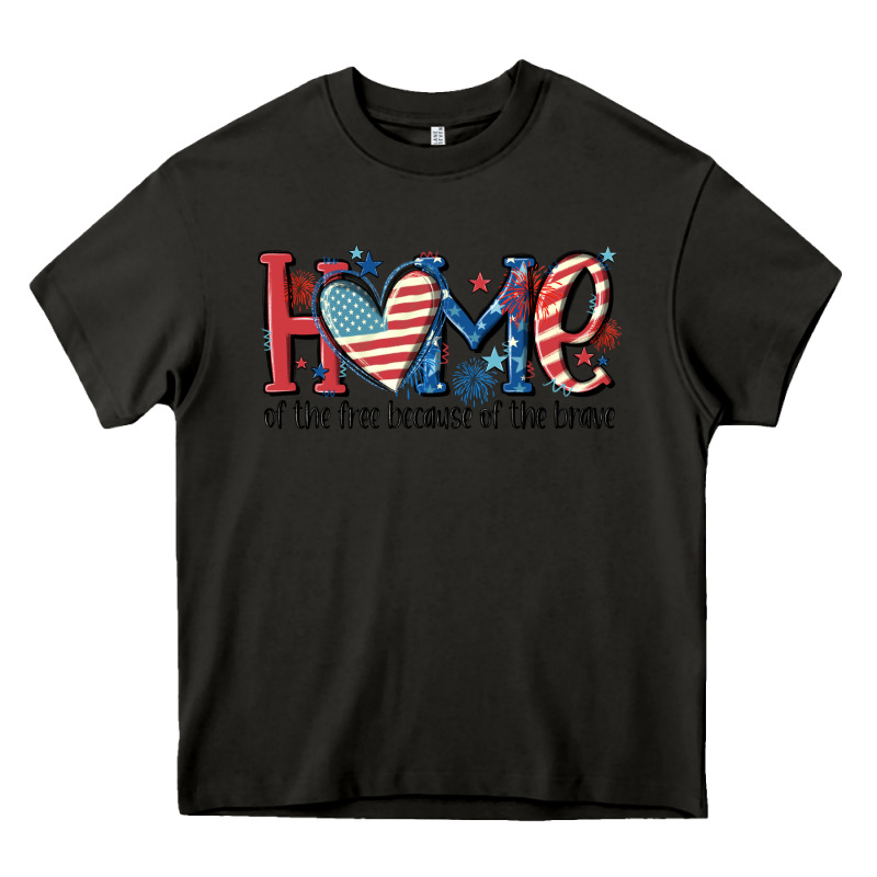 Home Of The Free Because Of The Brave Heavy Core Tee by MaliasSmallBusiness | Teevron