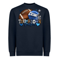Navy Touchdown season American Football blue team color Heavyweight Sweatshirt - HowdyJamesFarm