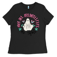 Black not all disabilities are visible Ladies Tee - MaliasSmallBusiness