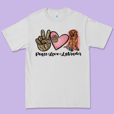 Peace Love Labrador Premium Tee Designed By Jahusdesignshop