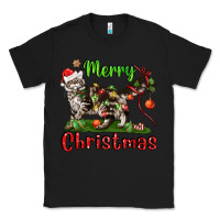 Black maine coon cat merry christmas Classic Tee - LillyAllenDesigns