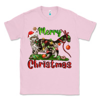 Bubblegum Pink maine coon cat merry christmas Classic Tee - LillyAllenDesigns