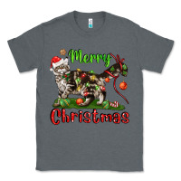 Charcoal Heather maine coon cat merry christmas Classic Tee - LillyAllenDesigns