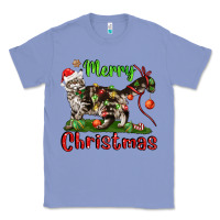 Colony Blue maine coon cat merry christmas Classic Tee - LillyAllenDesigns