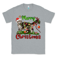 Heather Grey maine coon cat merry christmas Classic Tee - LillyAllenDesigns