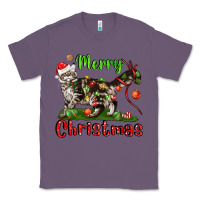 Lavender maine coon cat merry christmas Classic Tee - LillyAllenDesigns