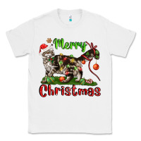 White maine coon cat merry christmas Classic Tee - LillyAllenDesigns