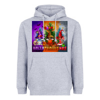 Heather Grey happy hallothanksmas Heavyweight Hoodie - FaDigitalArtStudio