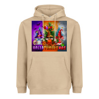 Mushroom happy hallothanksmas Heavyweight Hoodie - FaDigitalArtStudio