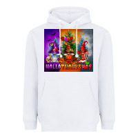 White happy hallothanksmas Heavyweight Hoodie - FaDigitalArtStudio