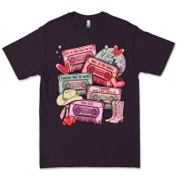 Plum valentines day cassette tapes Premium Tee - MaliasSmallBusiness