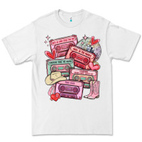White valentines day cassette tapes Premium Tee - MaliasSmallBusiness