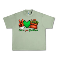 Oil Green peace love Christmas Santa Claus hand Urban Heavy Tee - Jasminsmagicworld
