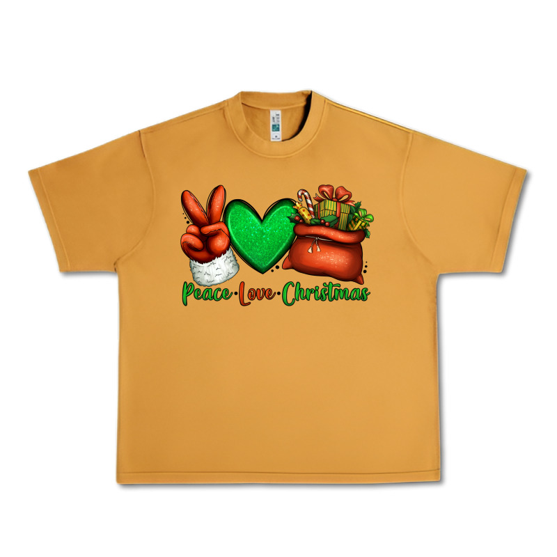 Peace Love Christmas Santa Claus Hand Urban Heavy Tee by Jasminsmagicworld | Teevron