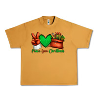 Peanut Butter peace love Christmas Santa Claus hand Urban Heavy Tee - Jasminsmagicworld