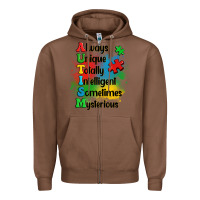 Chestnut always unique autism Zipper Hoodie - OliviaCreatesArt