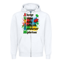 White always unique autism Zipper Hoodie - OliviaCreatesArt