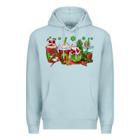 Blue Mist christmas santa claus coffee cups Premium Hoodie - OliviaCreatesArt