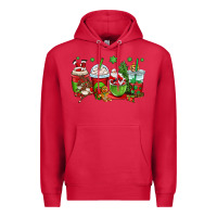 Cardinal christmas santa claus coffee cups Premium Hoodie - OliviaCreatesArt