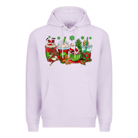 Lilac christmas santa claus coffee cups Premium Hoodie - OliviaCreatesArt