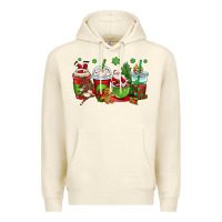 Sandshell christmas santa claus coffee cups Premium Hoodie - OliviaCreatesArt