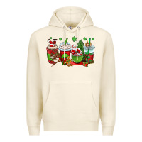 Tofu christmas santa claus coffee cups Premium Hoodie - OliviaCreatesArt