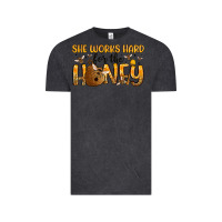 Vintage Black she works hard for the honey Vintage Tee - Artiststas