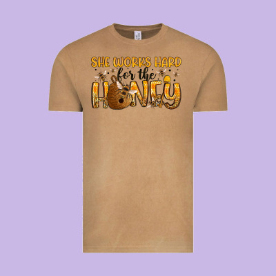She Works Hard For The Honey Vintage Tee Designed By Artiststas