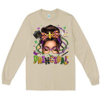 Mushroom mardi gras principal caucasian messy bun Long Sleeve Tee - texasbilliewilder