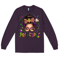 Plum mardi gras principal caucasian messy bun Long Sleeve Tee - texasbilliewilder