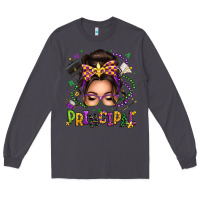 Smoke mardi gras principal caucasian messy bun Long Sleeve Tee - texasbilliewilder